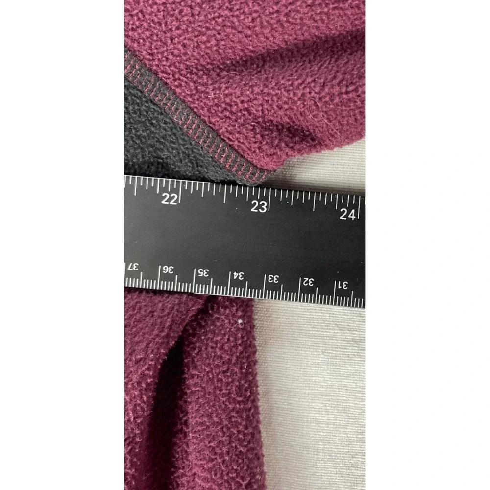 The North Face Mens XL Burgundy Gray Fleece Pullover Quarter Zip‎